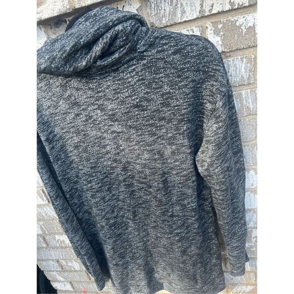 Merona Grey & Black Cowl Neck Long Sleeve Top Woman’s Size Large - Picture 9 of 11